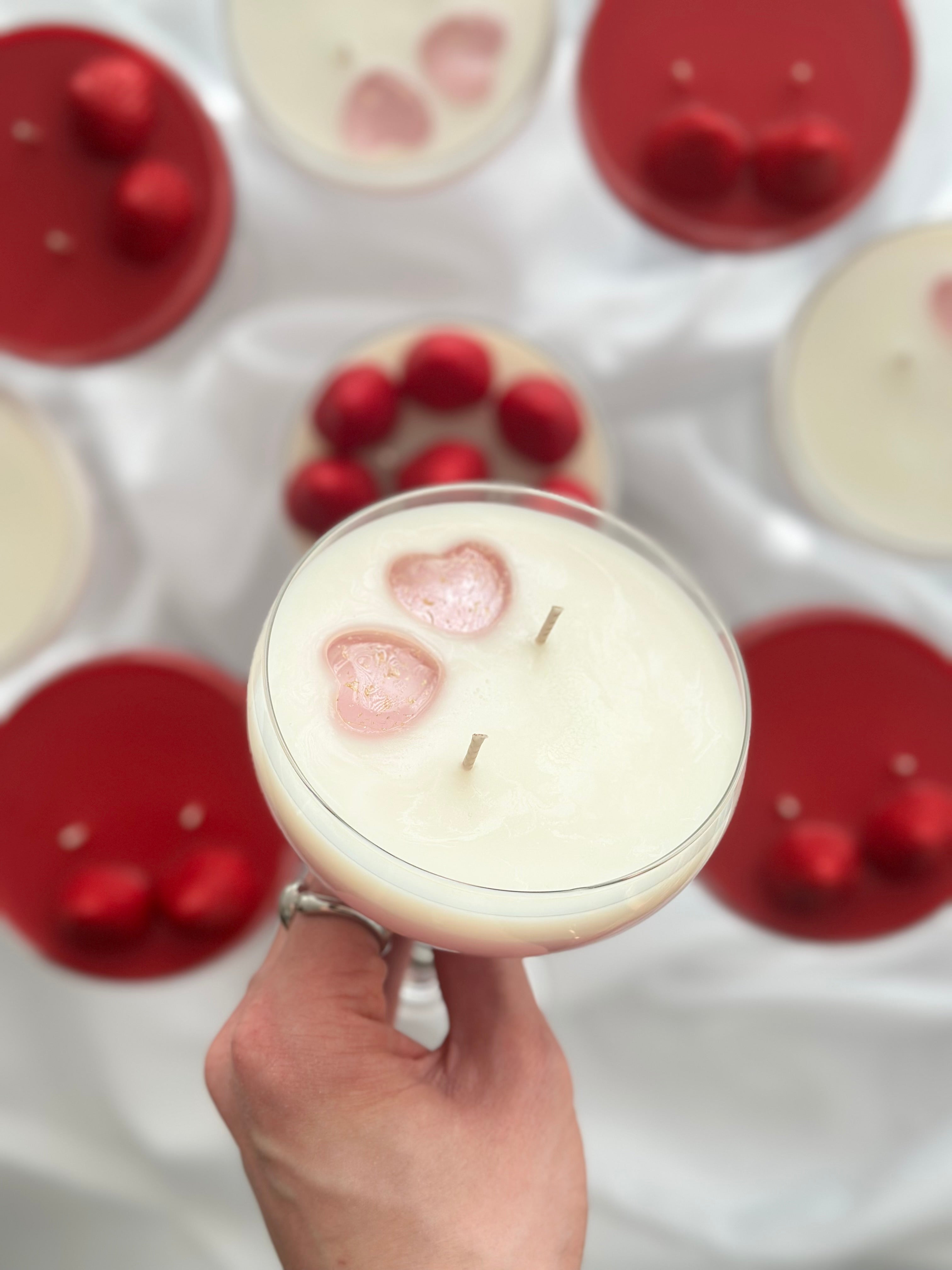 Kærlighed i Rosa – Duftlys med jordbærduft