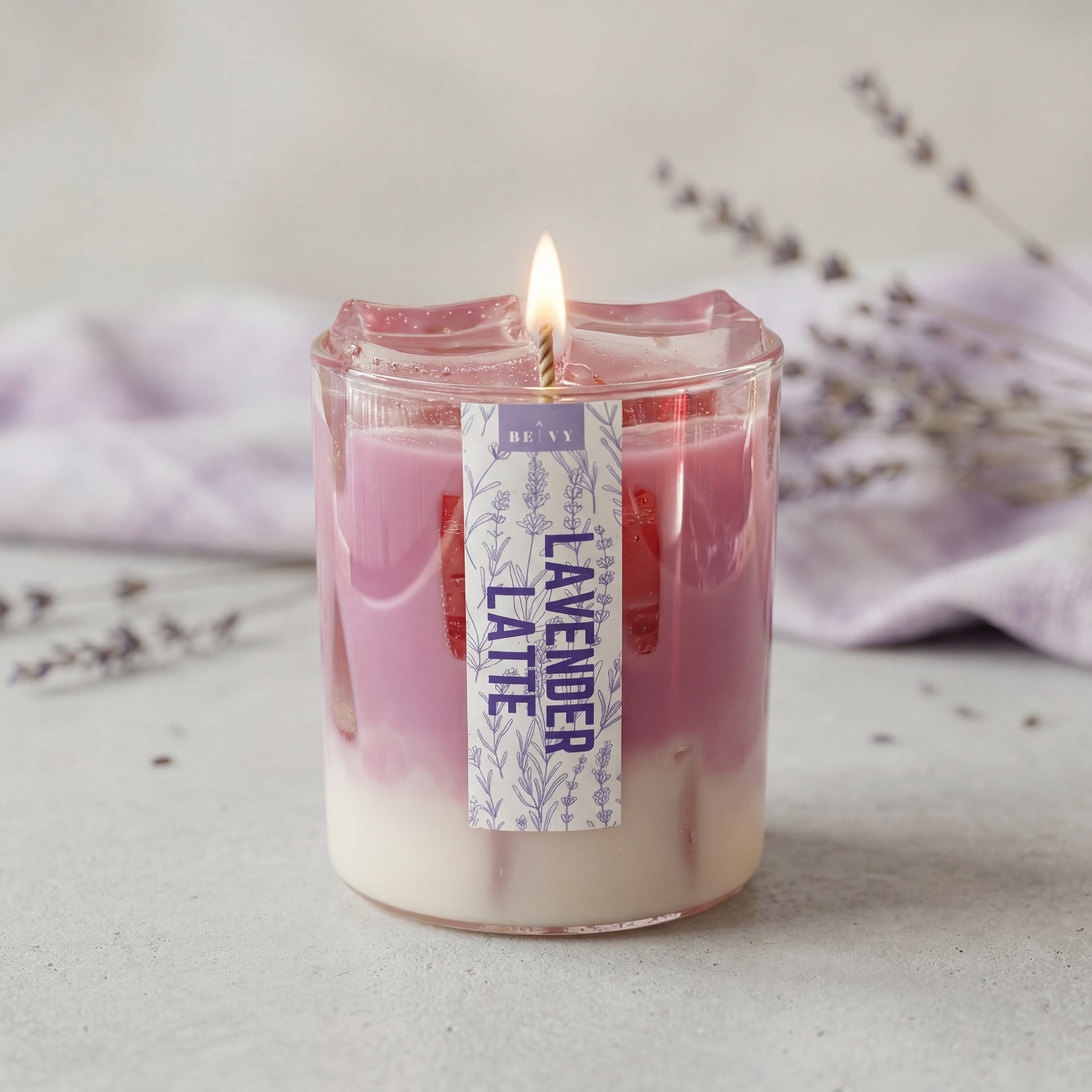 Iced Lavender Latte Duftlys