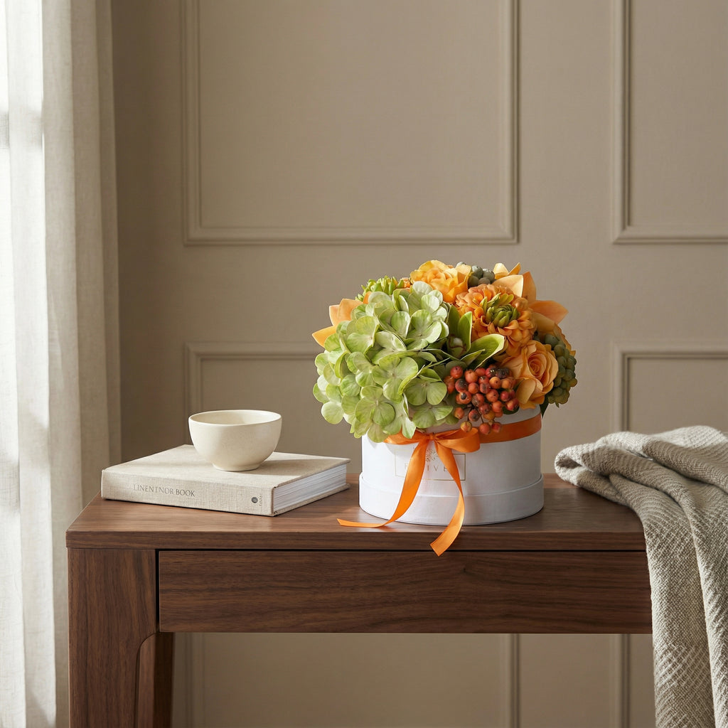 Sole – Evighedsbuket med Roser, Dahlia & Orkidéer