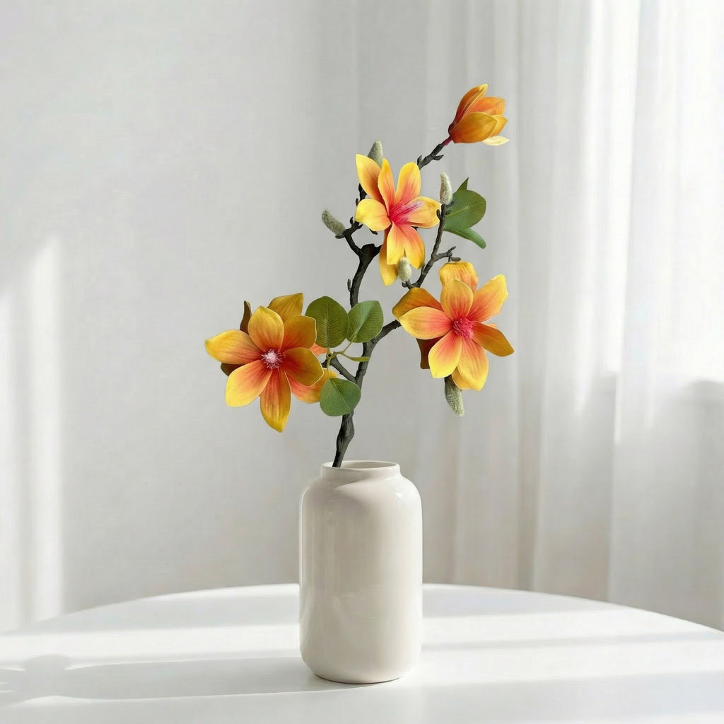 Orange Magnolia Gren – Evighedsblomster i Vase
