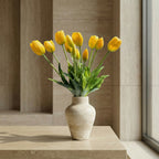 Kunstige tulipaner i vase – Gule tulipaner