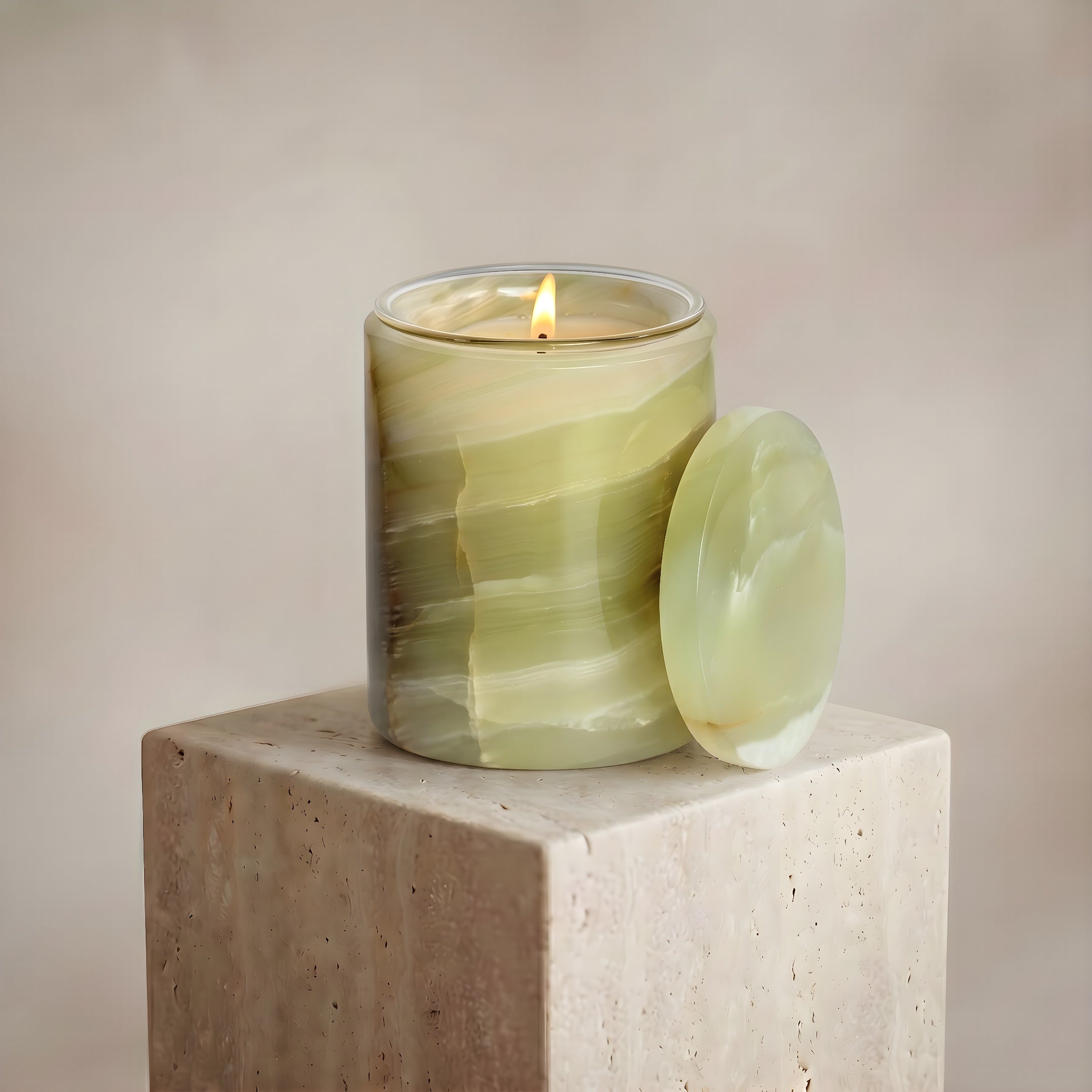 Verde Onyx Lysbeholder – Refillbar