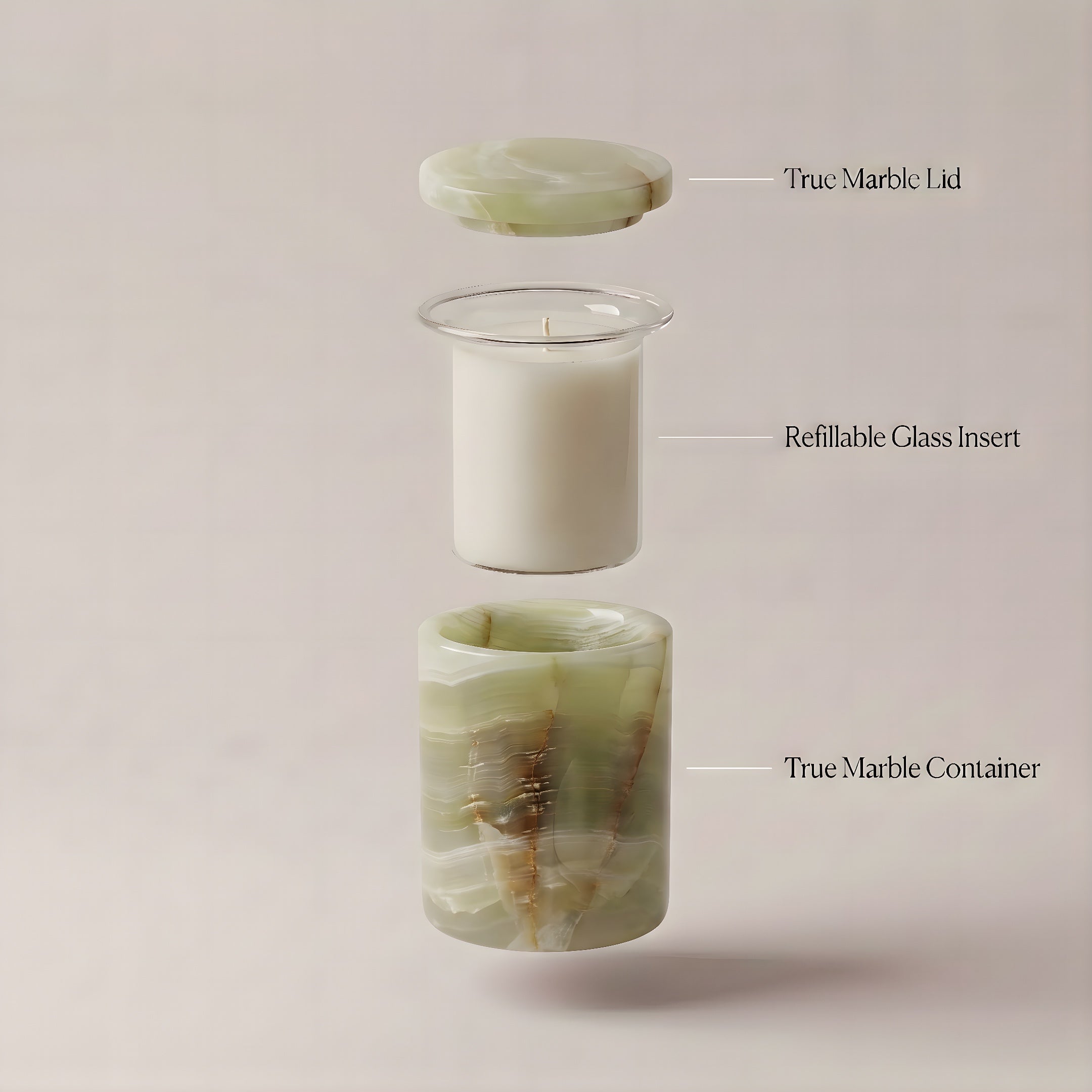 Verde Onyx Lysbeholder – Refillbar