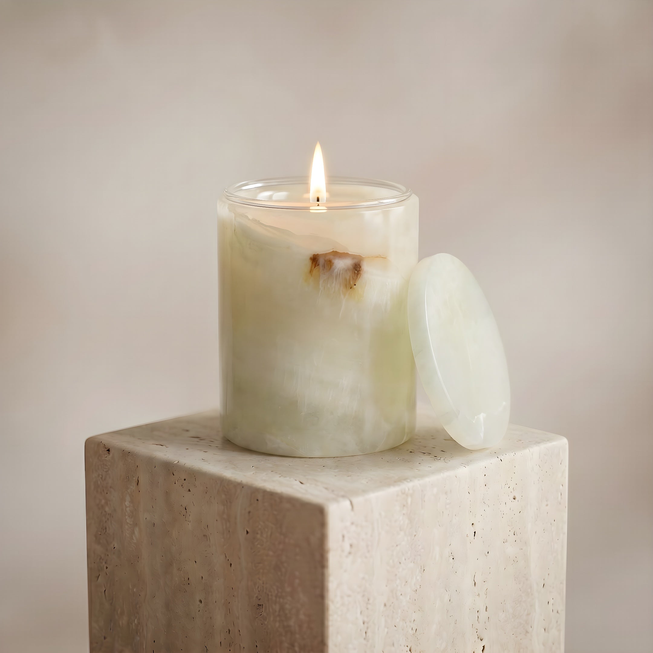 Bianco Onyx Lysbeholder – Refillbar