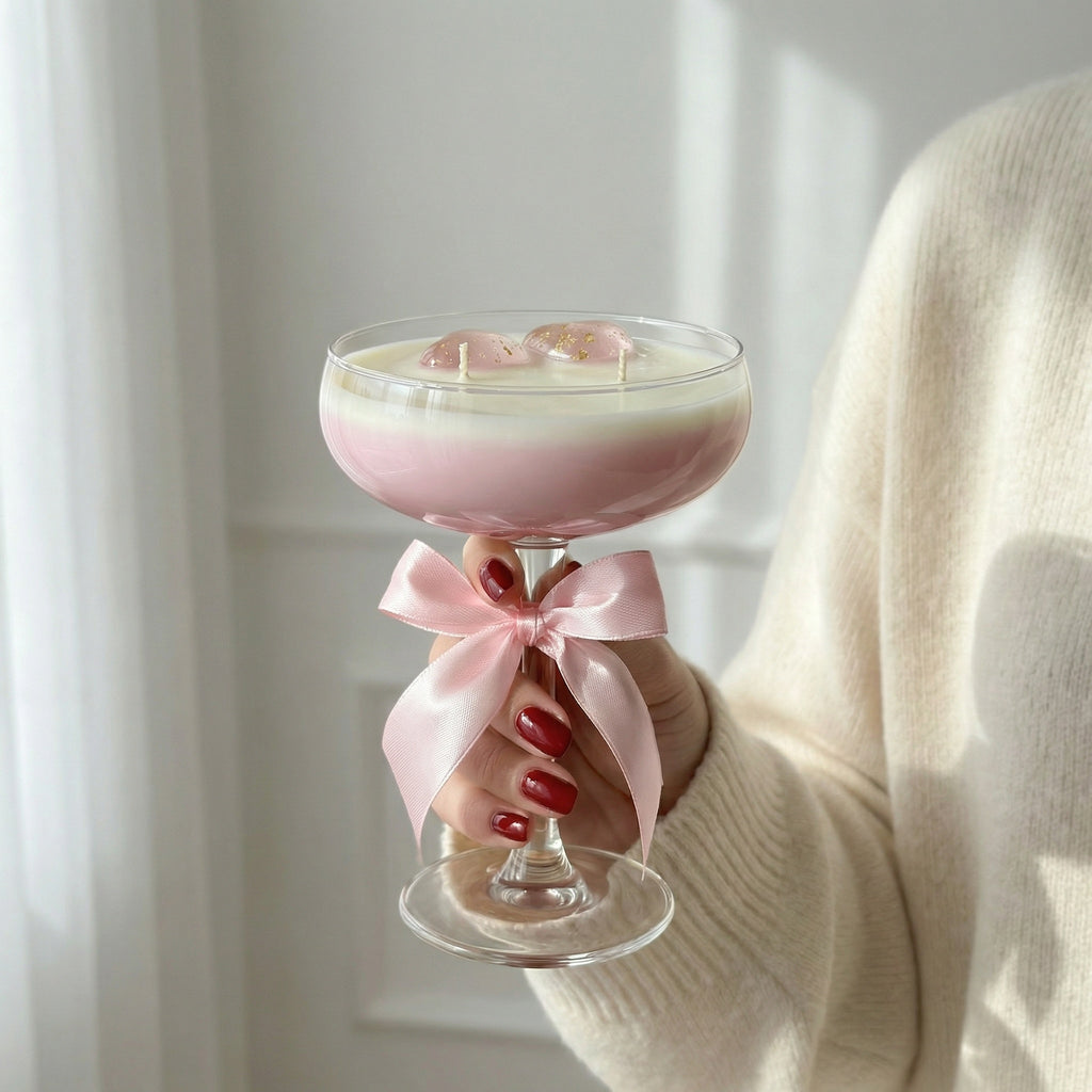 Kærlighed i Rosa – Duftlys med jordbærduft